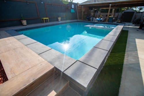 above ground pool with spa