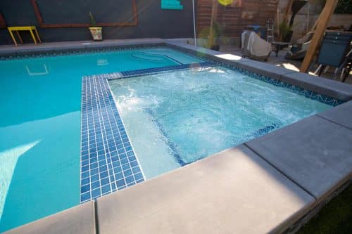 modern pool and spa