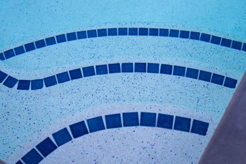 blue tile accents in pool