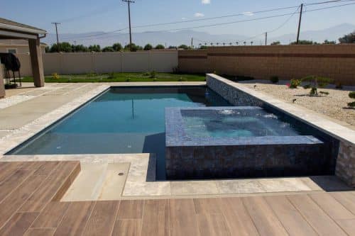 Chino Hills backyard spa and swimming pool design