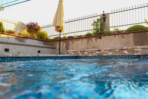 pool surface view in custom SoCal swimming pool