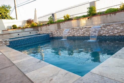 Orange County multi-layer spa and swimming pool design
