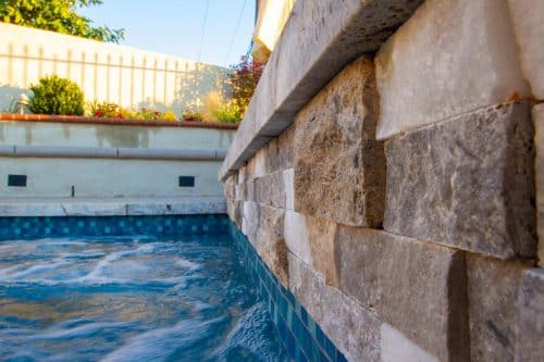 natural tiling in Chino Hills custom swimming pool
