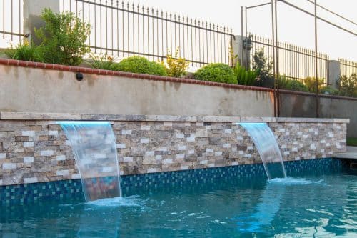 Los Angeles custom pool waterfall features