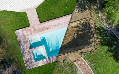 modern pool design Orange County - pool construction process