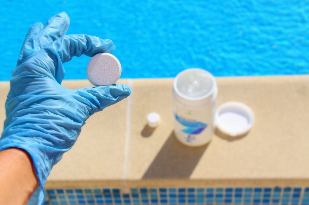 pool sanitation with chlorine, salt, and uv