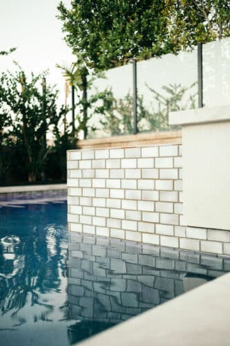 Pool with beautiful tile wall