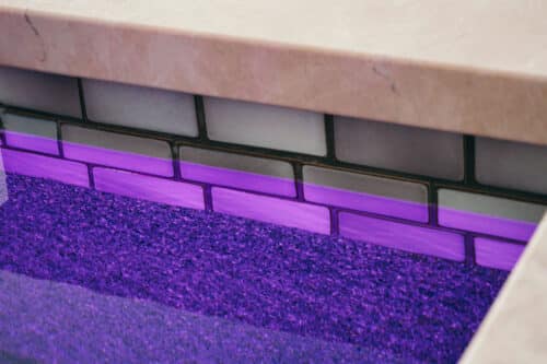 pool with purple light