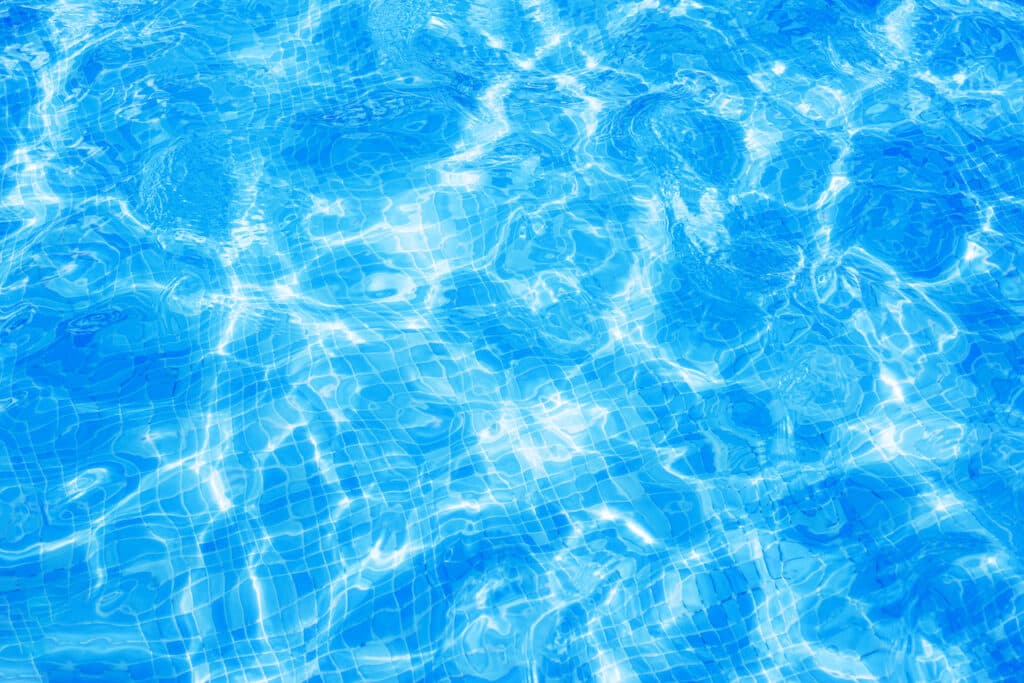 close up of pool that has recently undergone pool resurfacing